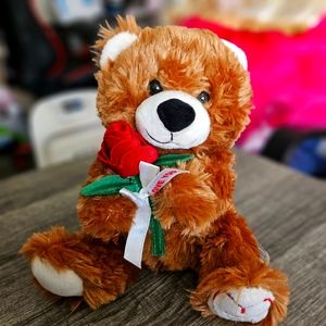 Preloved Small Build A Bear with Rose 🌹